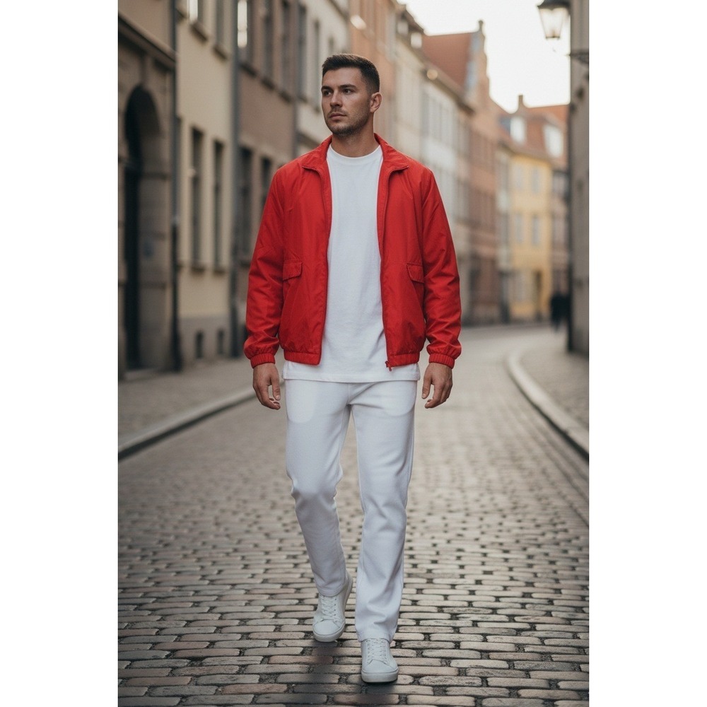 Totes Men's Red Lightweight Polyester Jacket Size L Windbreaker
